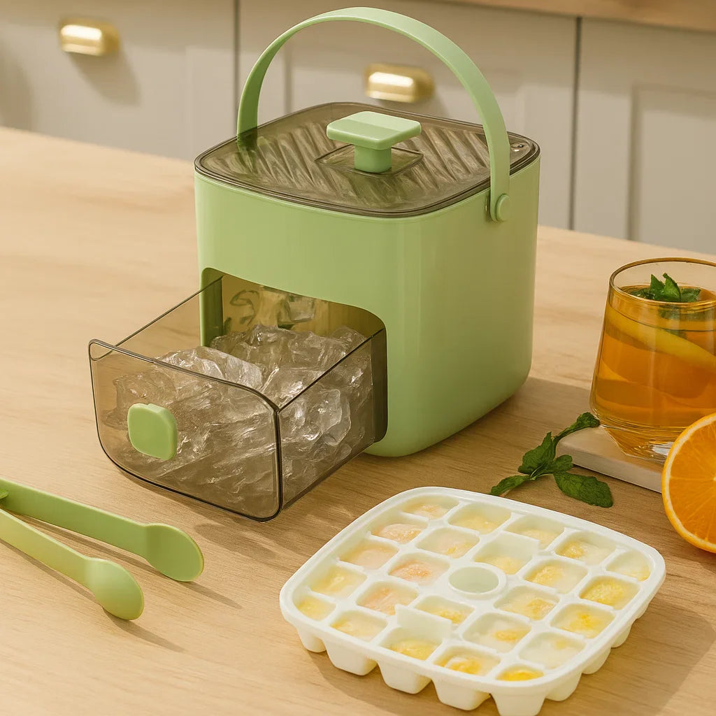 Effortless Ice Cube Tray with Dispensing Feature – 48 Spill-Free Cubes