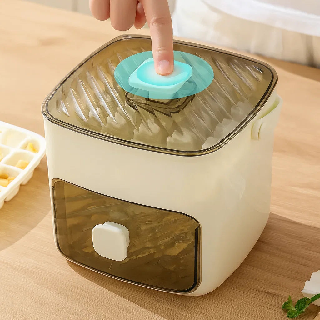 Effortless Ice Cube Tray with Dispensing Feature – 48 Spill-Free Cubes
