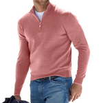 Elegant and Refined Men's Pullover with Zipper