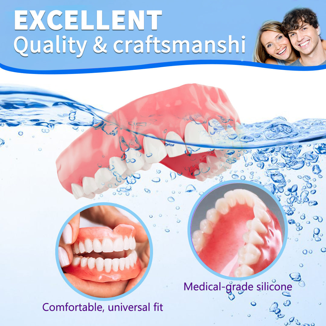 Custom Full Dentures – Genuine Ivory and White Smile