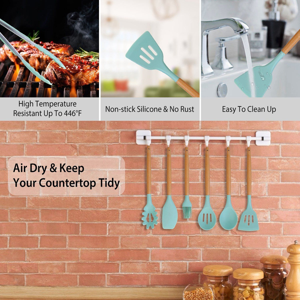 11-Piece Silicone Kitchen Utensil Set