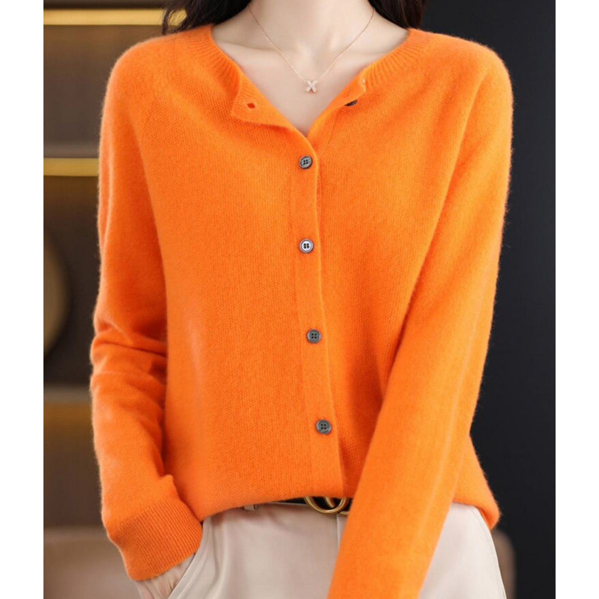 Women's O-Neck Cardigan
