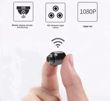 Compact Wireless HD Security Camera with Night Vision for Baby and Pet Monitoring