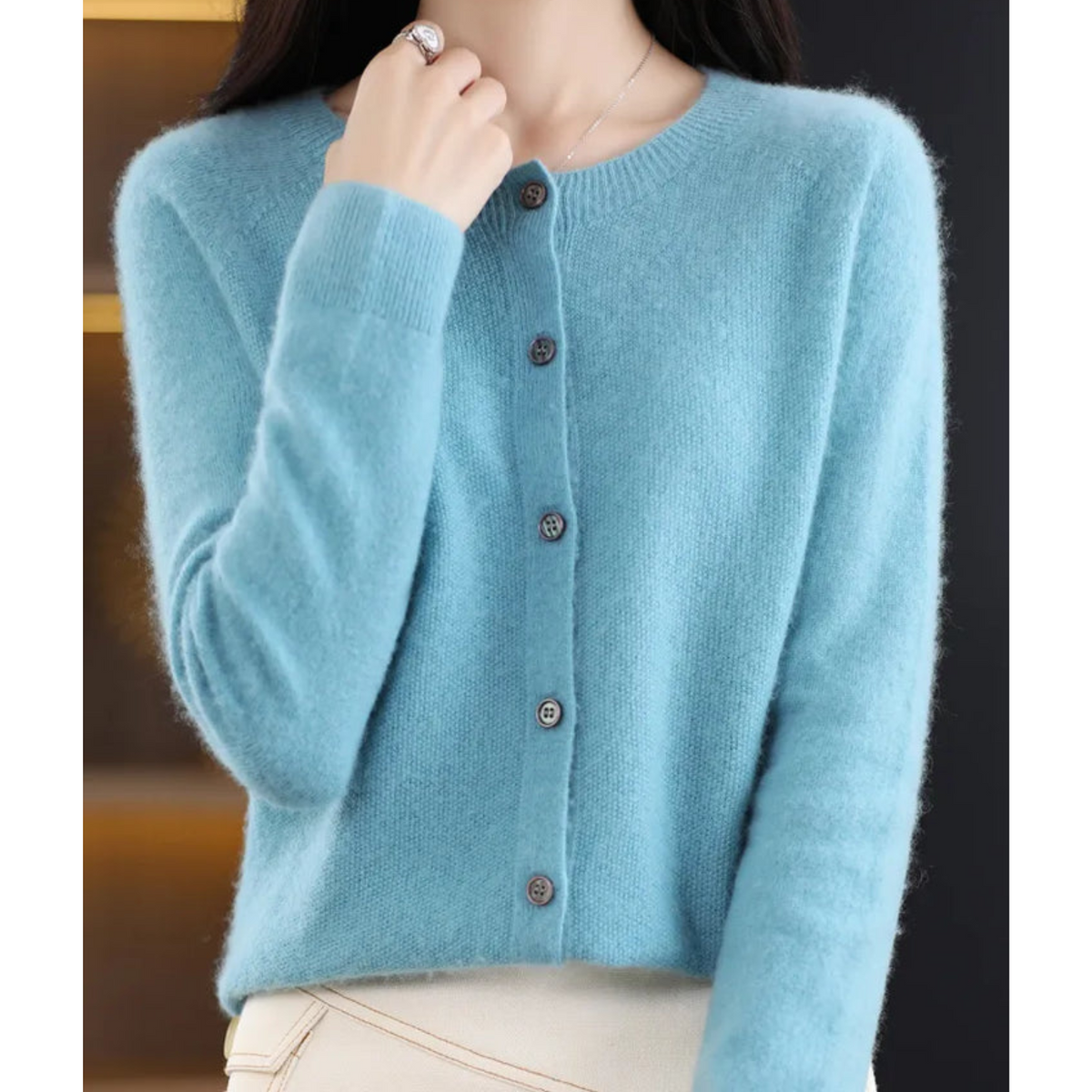 Women's O-Neck Cardigan