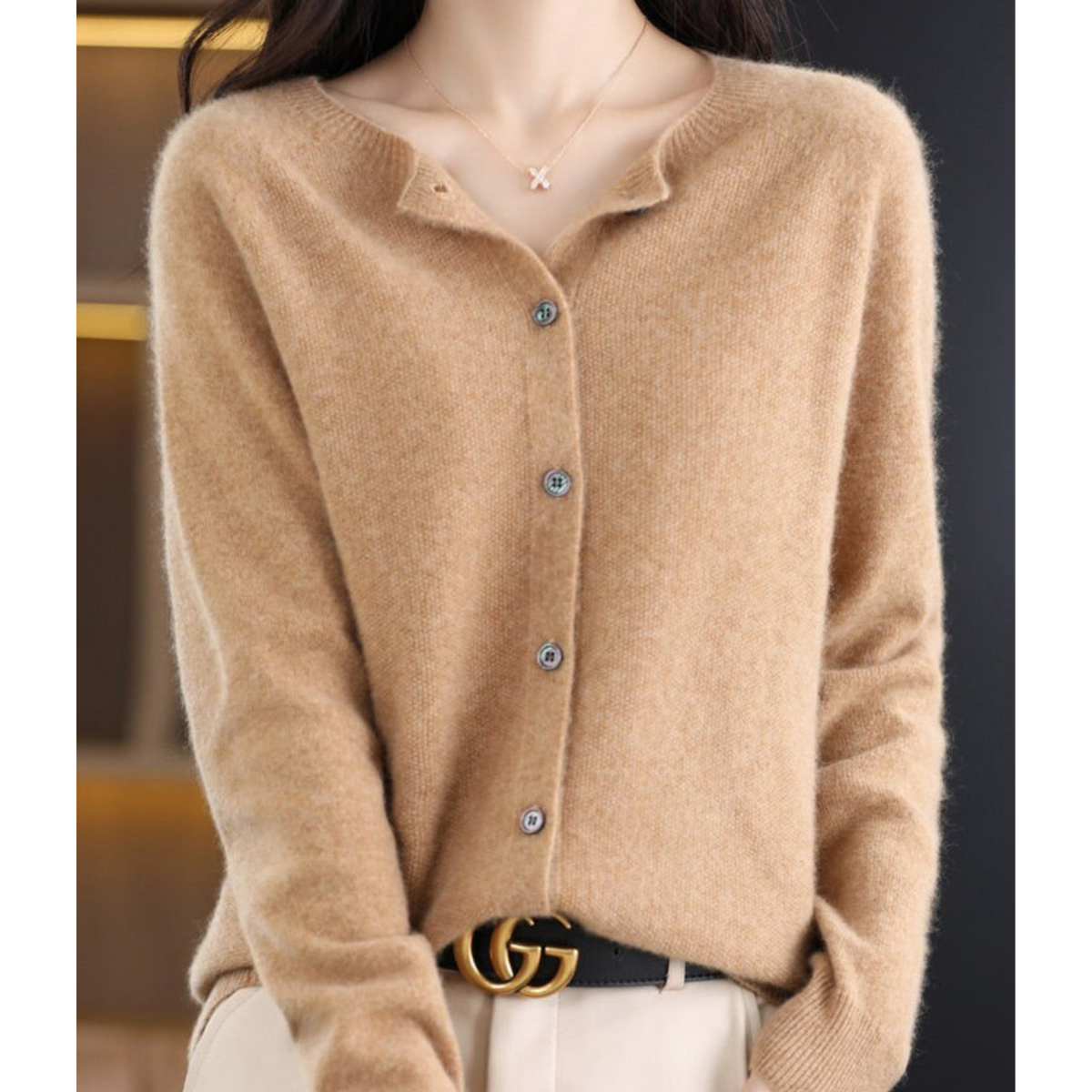 Women's O-Neck Cardigan