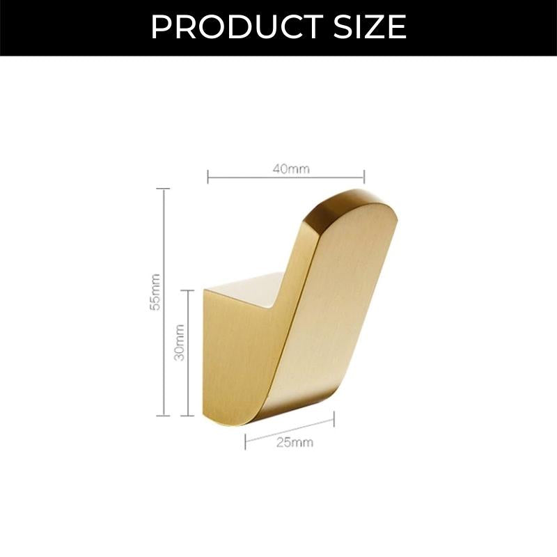 Modern Golden Brass Robe Wall Hooks