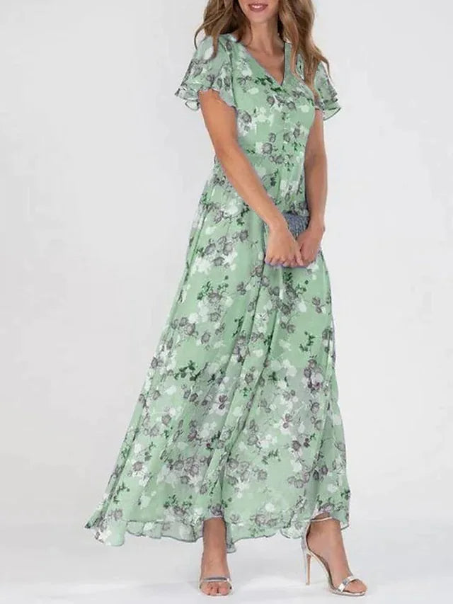 Elegant Floral Midi Dress