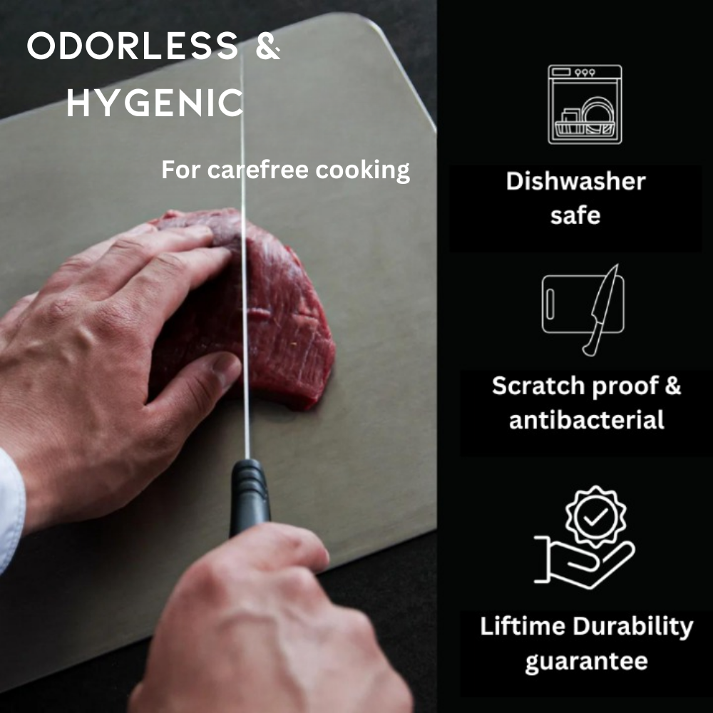 100% Medical Grade Titanium Cutting Board
