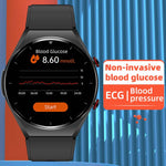 One-Click Blood Sugar, Blood Pressure, EKG/ECG, HRV Heart Monitoring Smartwatch