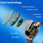 One-Click Blood Sugar, Blood Pressure, EKG/ECG, HRV Heart Monitoring Smartwatch