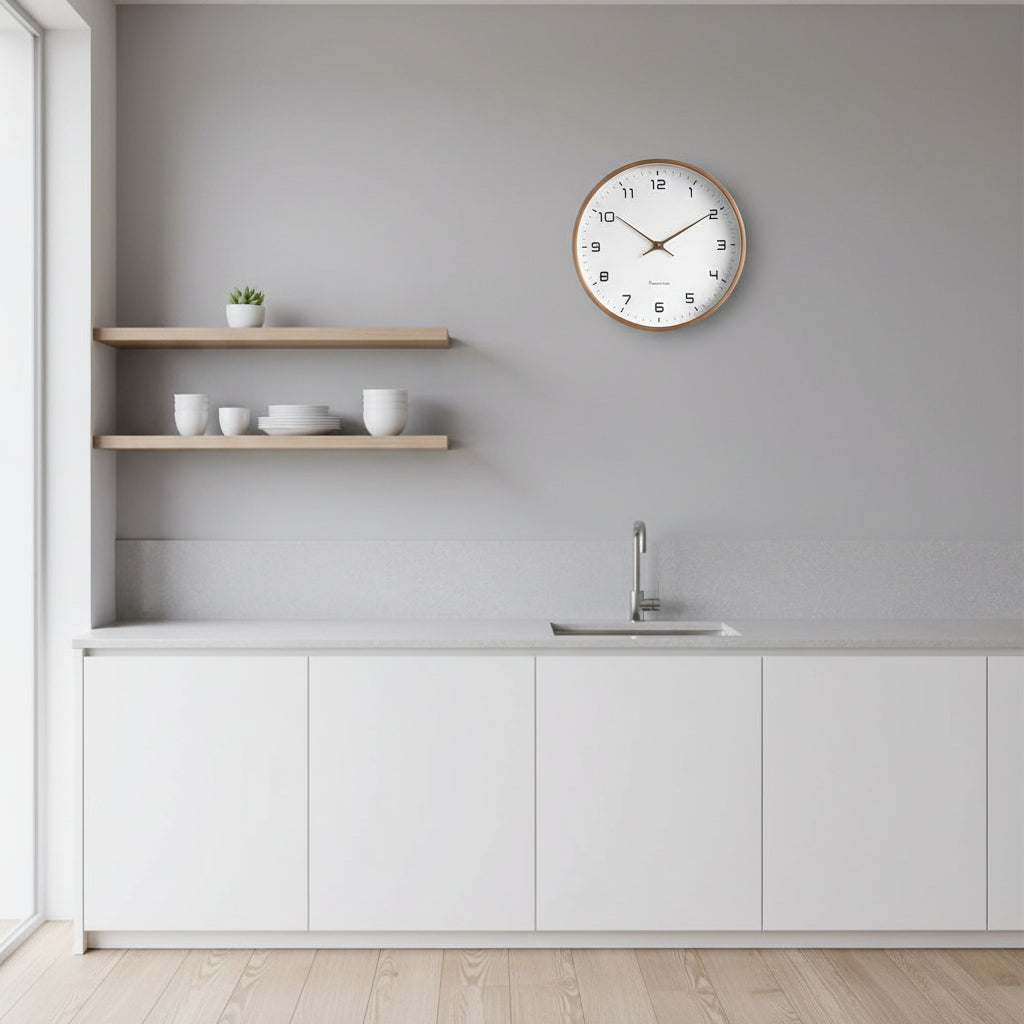 Scandinavian Wooden Wall Clock with Minimalist Design