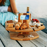 Stylish Oak Picnic Wine Table – Space-Saving & Multifunctional