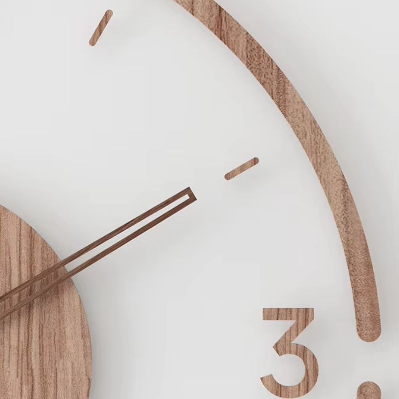 Modern Wooden Wall Clock – Minimalist and Elegant Design for the Living Room