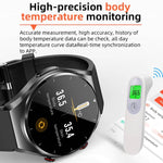 One-Click Blood Sugar, Blood Pressure, EKG/ECG, HRV Heart Monitoring Smartwatch