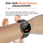 One-Click Blood Sugar, Blood Pressure, EKG/ECG, HRV Heart Monitoring Smartwatch