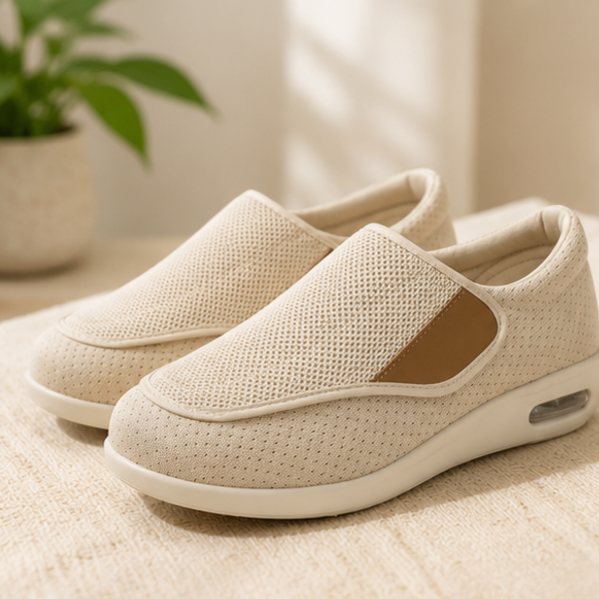 Cushioned Wide-Fit Shoes Designed for Sensitive and Swollen Feet