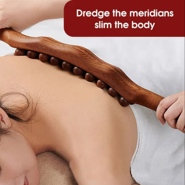 Natural Back Relaxation with 21 Beech Wood Massage Balls! 50% DISCOUNT