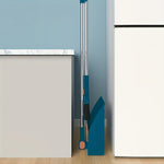 Rotatable Long Handle Broom and Dustpan Set with Built-In Comb Teeth