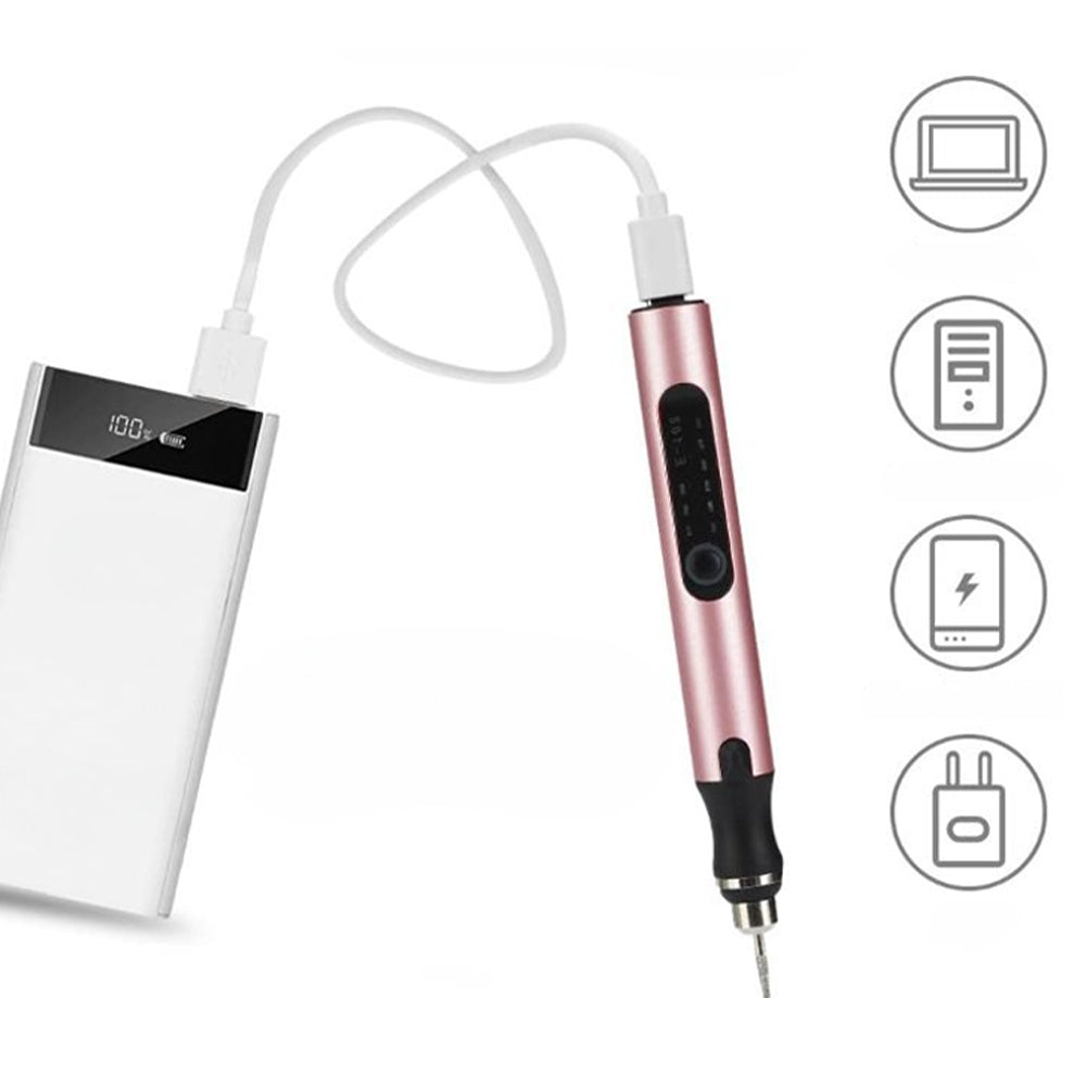 USB Rechargeable Engraving Pen | Precise and Quiet | Metal, Adjustable Speed