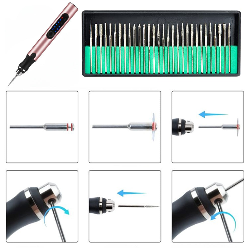 USB Rechargeable Engraving Pen | Precise and Quiet | Metal, Adjustable Speed