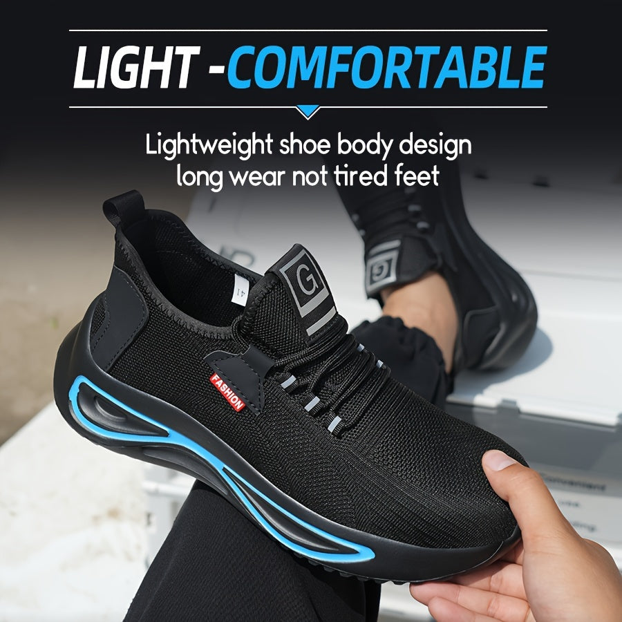 Men's Lightweight Breathable Safety Shoes with Steel Toe Protection