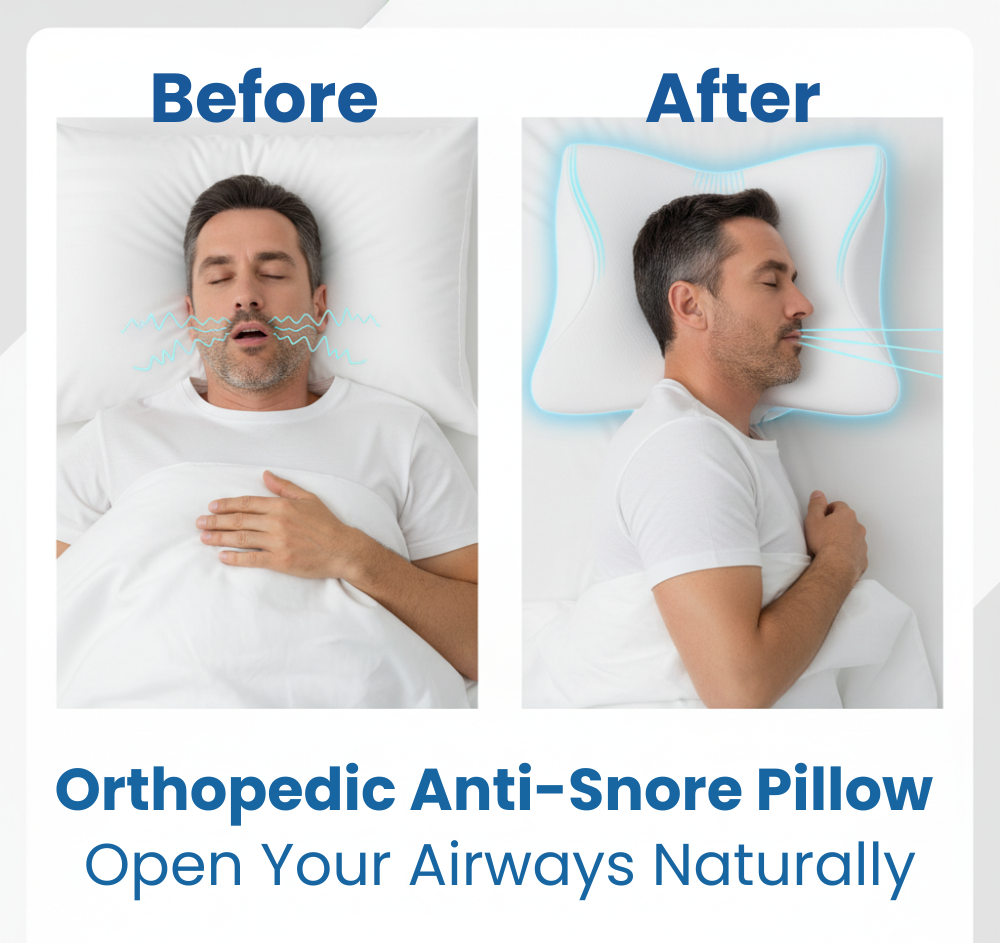 Anti-Snore Pillow | Ergonomic Neck and Head Support | White