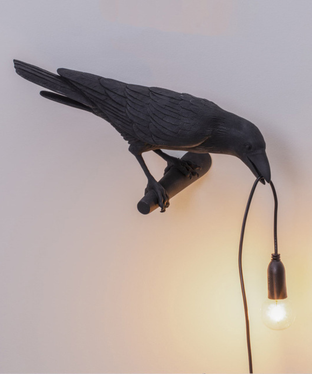 Unique Bird Design Table Lamp – Decorative Crow Light