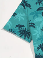 Men's Palm Print Shirt – Casual and Breathable Summer Wear