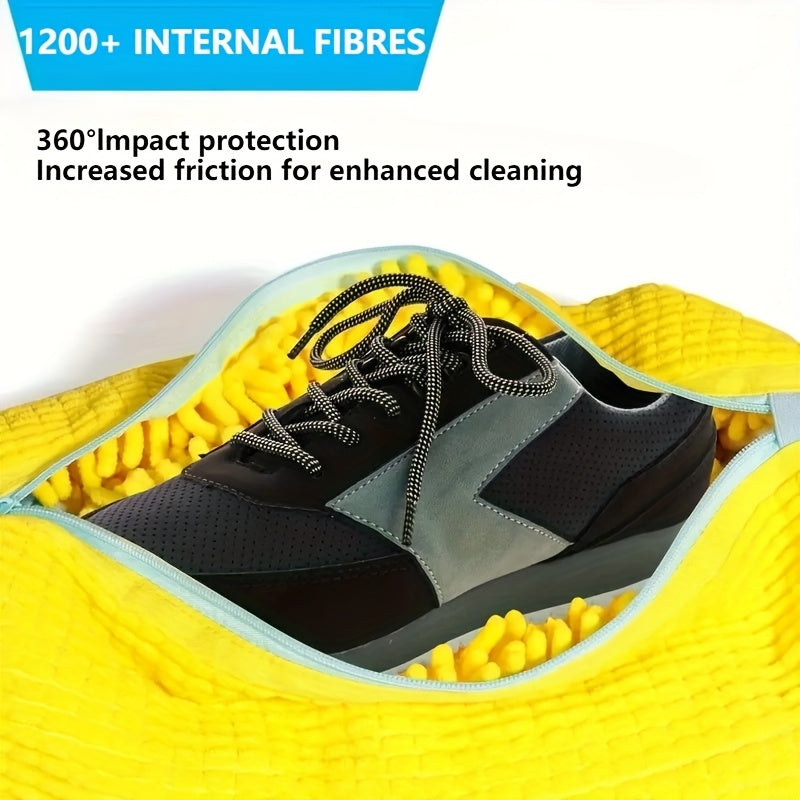Heavy-Duty Shoe Washing Machine Bag with Zipper & Soft Protective Lining