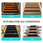 Slip-Resistant Stair Treads 10-Pack – 6"x24", 80-Grit, Weather-Resistant