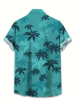 Men's Palm Print Shirt – Casual and Breathable Summer Wear