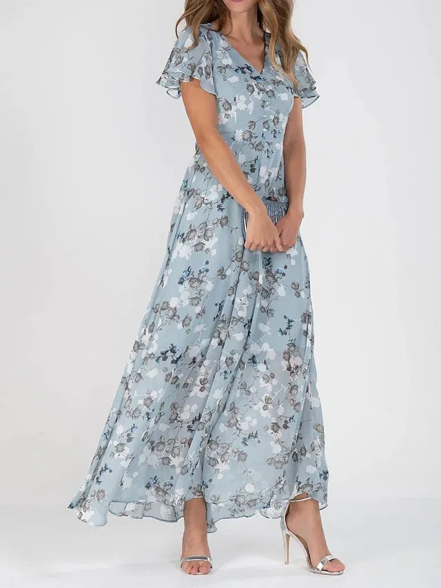 Elegant Floral Midi Dress