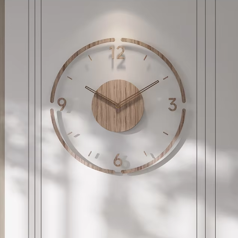 Modern Wooden Wall Clock – Minimalist and Elegant Design for the Living Room