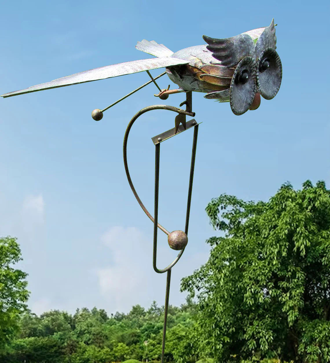 Decorative Metal Bird Wind Generator - Garden Ornament