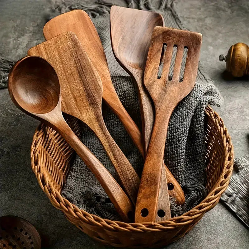 Natural Teak Wood Kitchen Set
