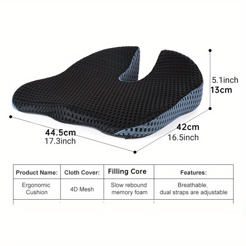 Ergonomic Triangular Car Seat Cushion – Memory Foam Comfort