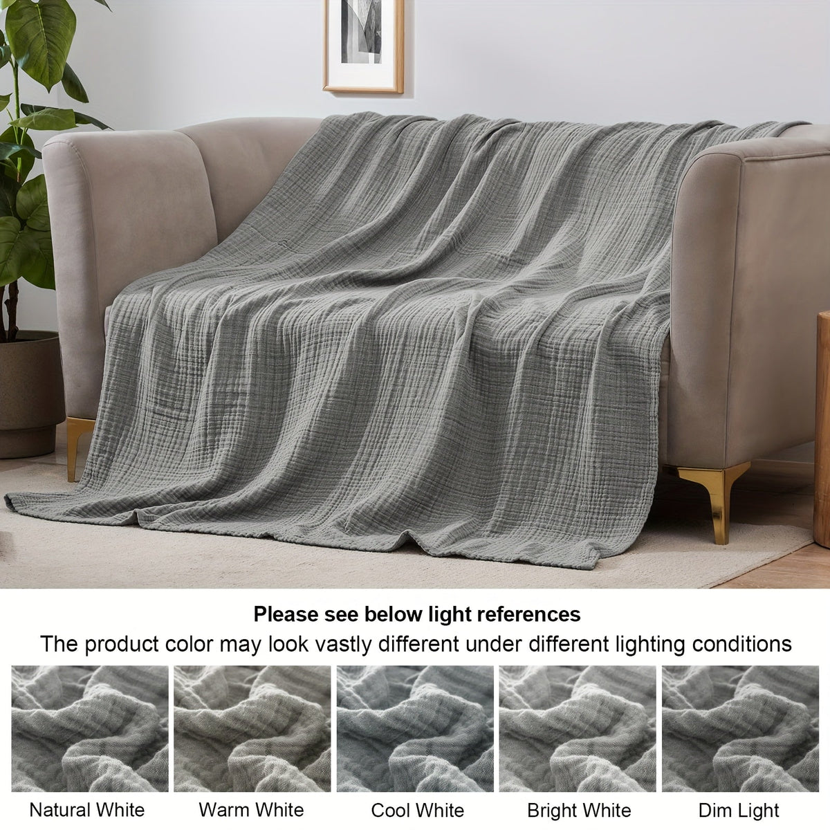 Ultra-Soft Cotton Blanket for Breathable Everyday Comfort