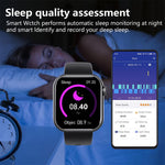 Waterproof Smartwatch with Blood Sugar, Blood Pressure, Blood Oxygen, and Sleep Monitoring Features