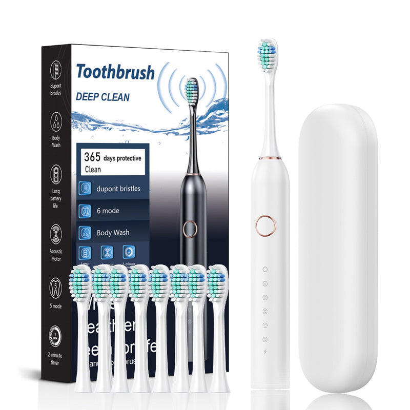 Sonic Electric Toothbrush | 6 Modes & IPX7 Waterproof | Available in White, Black, Pink