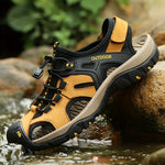Men's High-Quality Leather Fisher Sandals – Comfortable and Long-Lasting