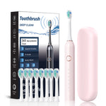Sonic Electric Toothbrush | 6 Modes & IPX7 Waterproof | Available in White, Black, Pink