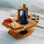 Stylish Oak Picnic Wine Table – Space-Saving & Multifunctional
