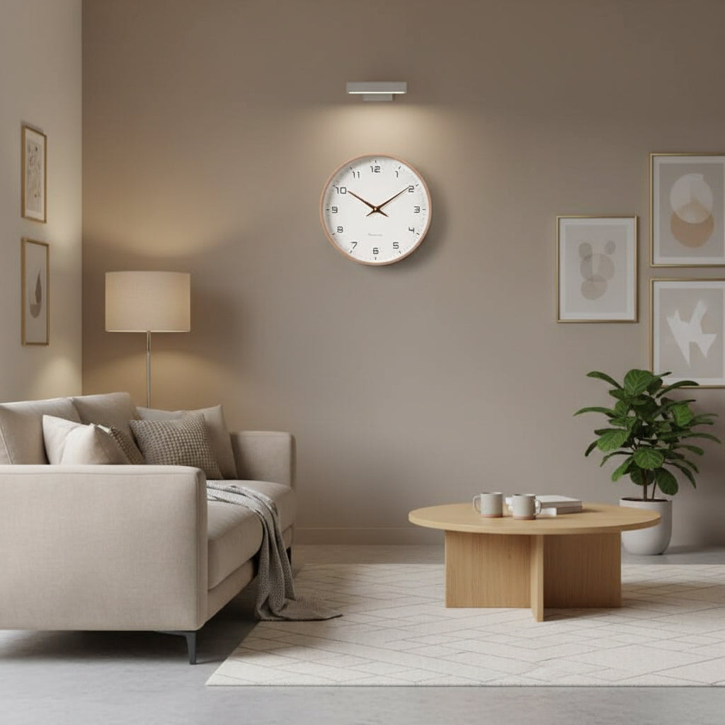 Scandinavian Wooden Wall Clock with Minimalist Design