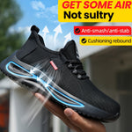Men's Lightweight Breathable Safety Shoes with Steel Toe Protection