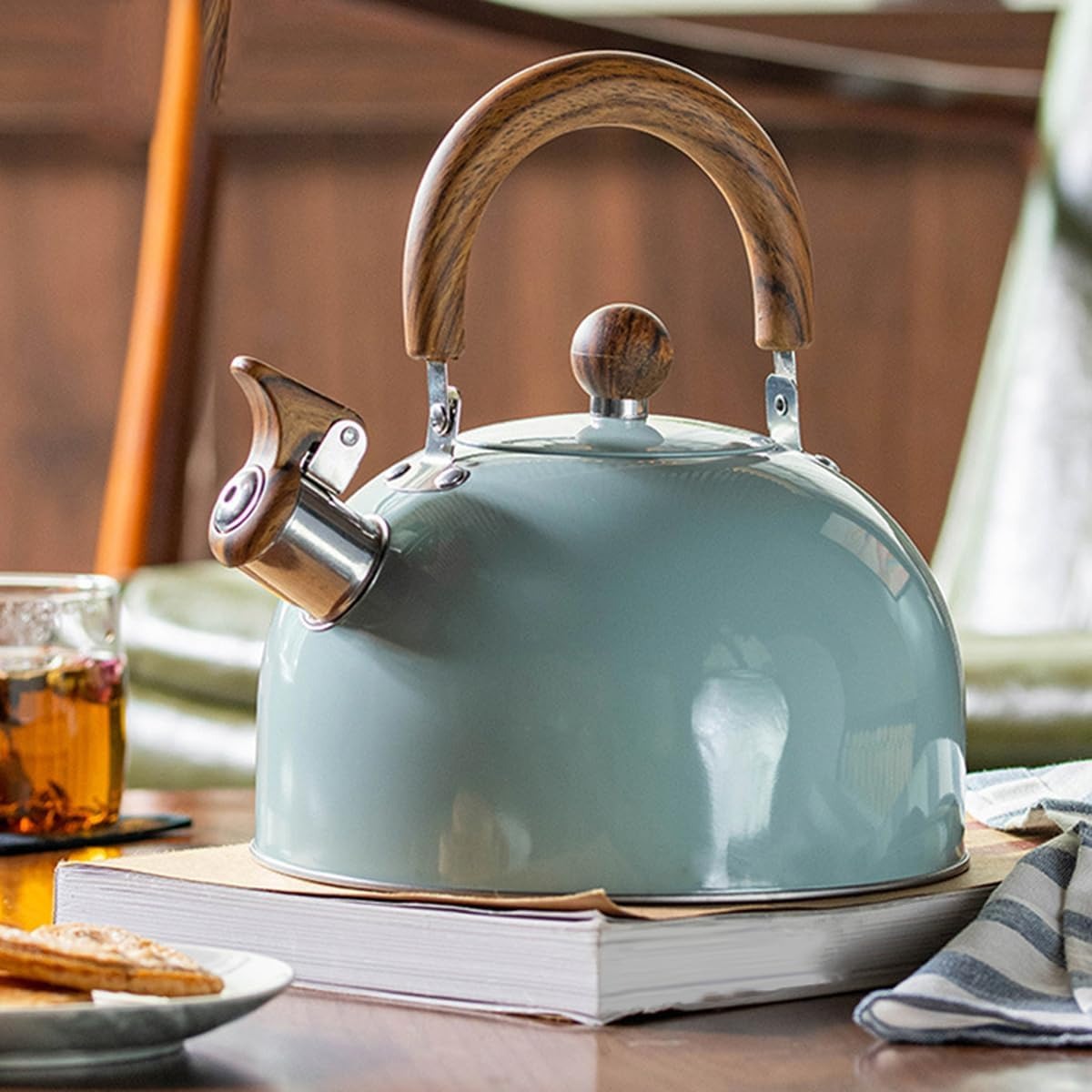Adjustable Stainless Steel Kettle with Whistle - 2.5L/3L
