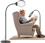 Full-Sided Magnifying Glass with LED Light – Hands-Free Reading Aid for Books, Crafts, and Hobbies