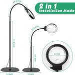 Full-Sided Magnifying Glass with LED Light – Hands-Free Reading Aid for Books, Crafts, and Hobbies