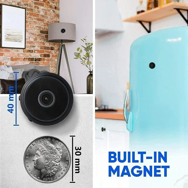Mini Wireless Magnetic Camera with Audio and Live Video Streaming