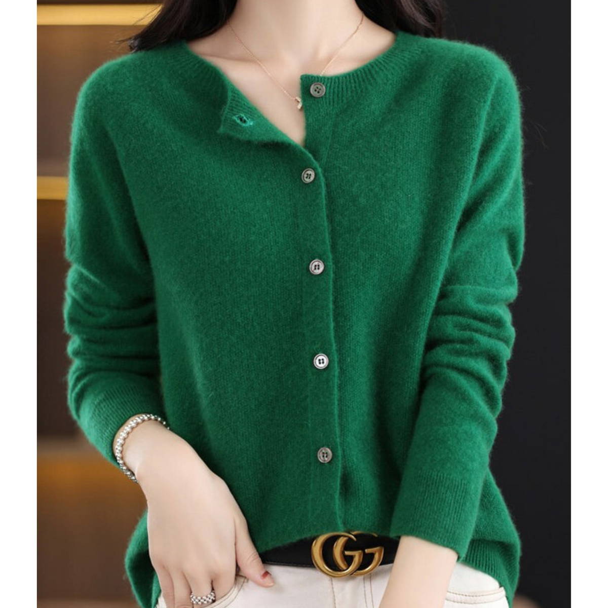 Women's O-Neck Cardigan
