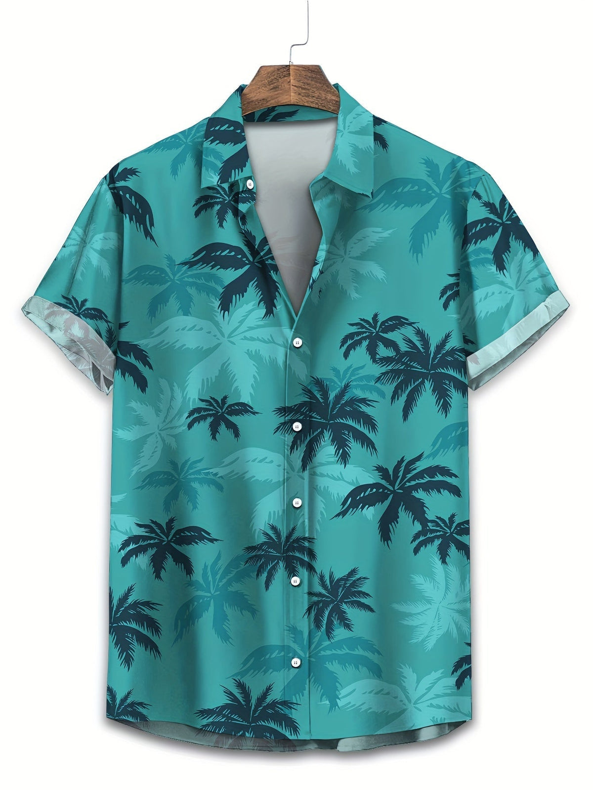 Men's Palm Print Shirt – Casual and Breathable Summer Wear